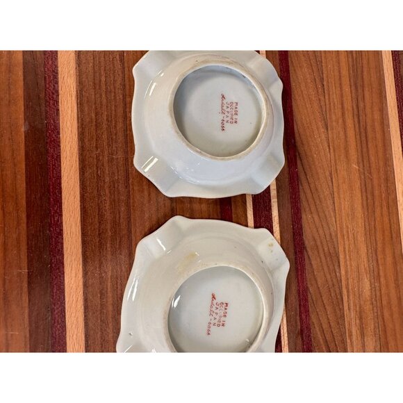 SET of 2 VTG Ardalt Porcelain Ashtrays Made in Occupied Japan (1945-1952) Floral - Picture 5 of 7